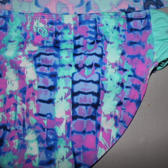 MUlti Color 2 Pcs Justice Tankinki Swimsuit Size 14 - Picture 9 of 10